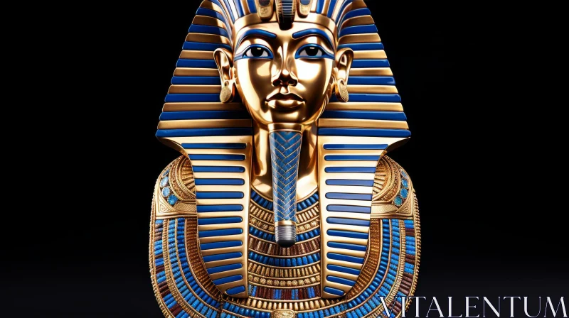 Golden Mask of Tutankhamun: Ancient Egyptian Pharaoh's Iconic Artifact AI Image