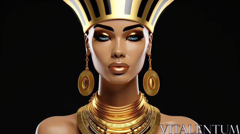 Royal Egyptian Queen Portrait AI Image