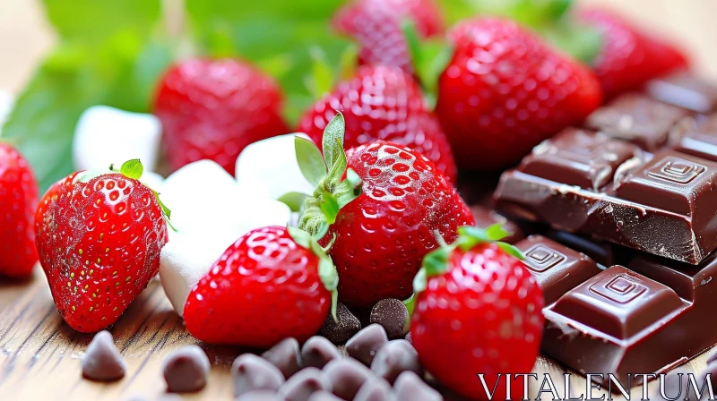 Delicious and Nutritious: Indulge in the Tempting Delights of Fresh Strawberries AI Image