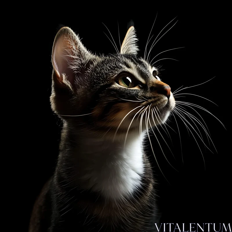 AI ART Majestic Cat with Delicate Whiskers