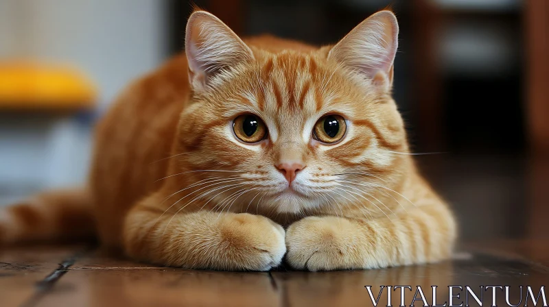 Charming Orange Tabby Cat Resting
