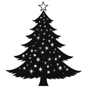 Artistic Christmas Tree Illustration