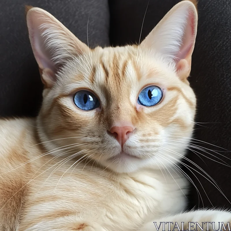 Blue-Eyed Cat Close-Up