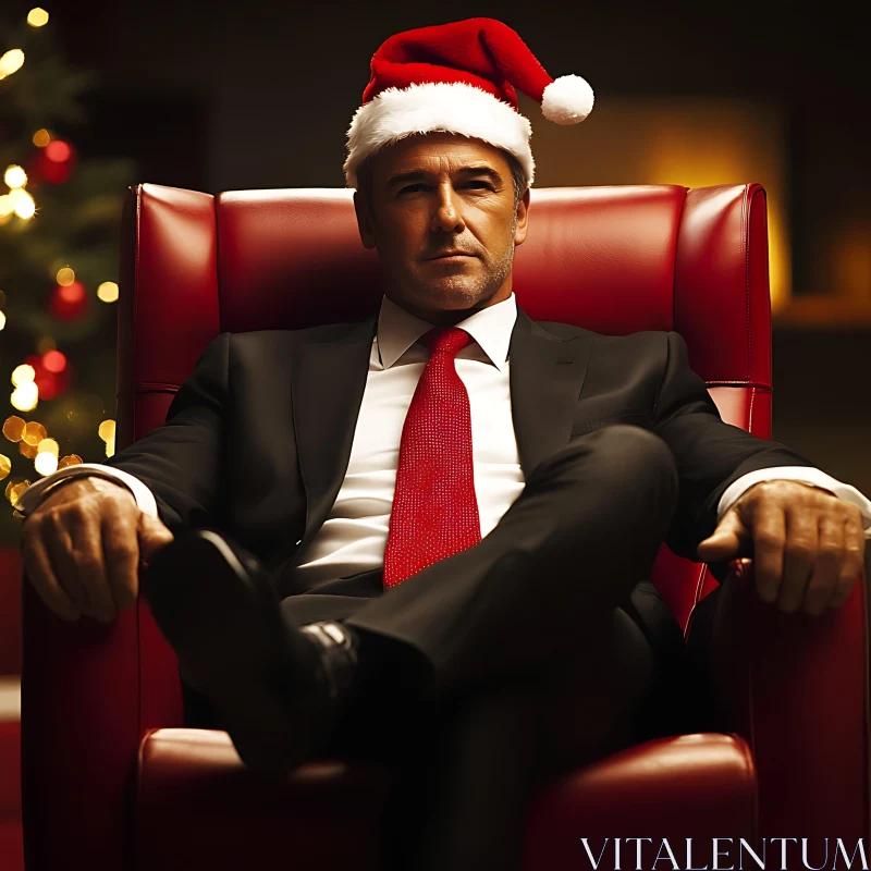 Man in Christmas Attire