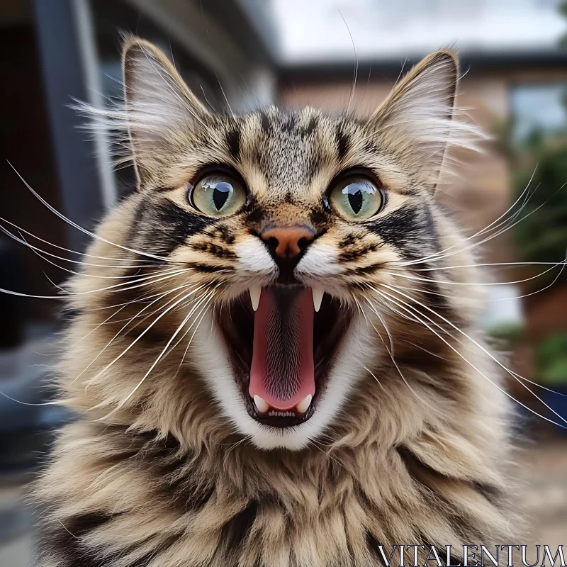 Close-Up of an Expressive Tabby Cat