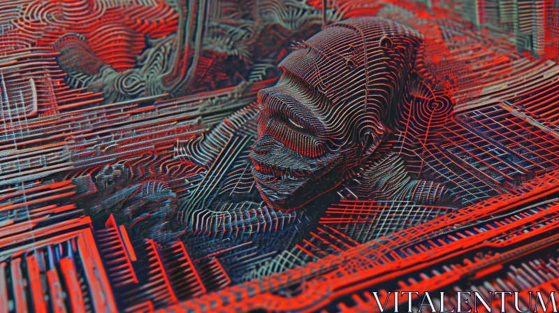 Intricate 3D Skull Rendering | Mesmerizing Abstract Art AI Image