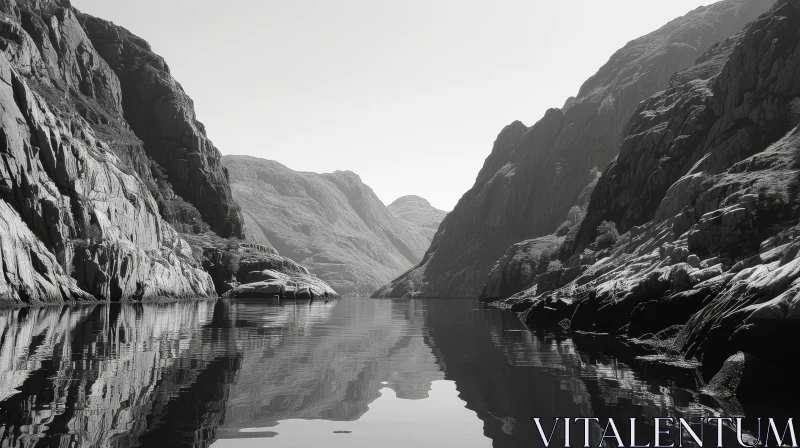 Majestic Norwegian Fjord: Serene Beauty of Nature AI Image