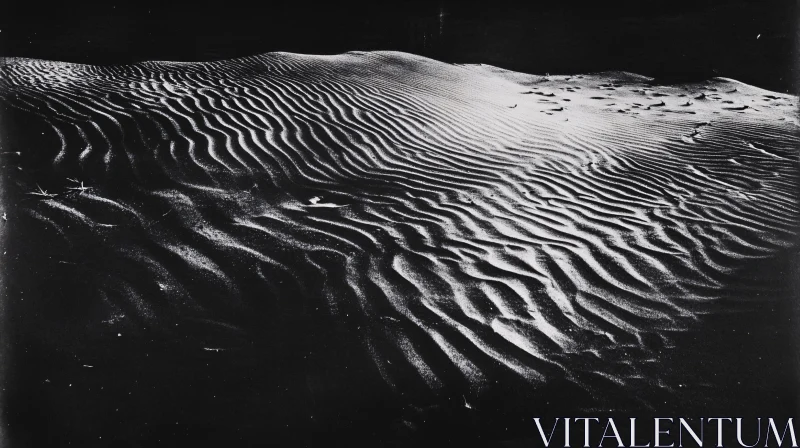 AI ART Black and White Sand Patterns