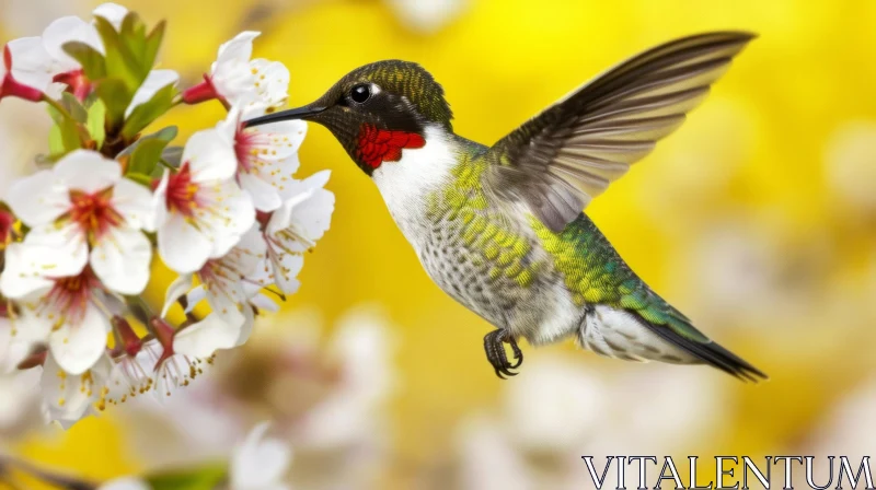 Captivating Hummingbird in Flight | Nature Photography AI Image