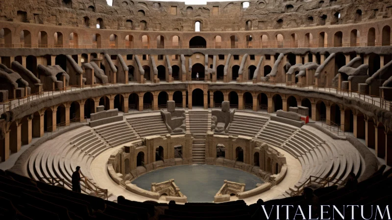 Exploring the Mysteries of an Ancient Roman Amphitheatre AI Image