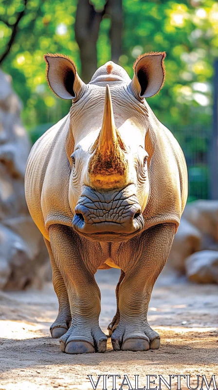 AI ART Rhinoceros in Natural Habitat