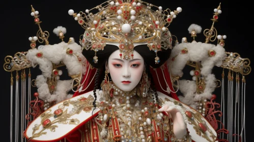 Chinese Woman in Elaborate Headdress
