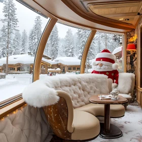 Plush Winter Cabin Interior for Christmas