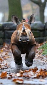 Energetic Rhinoceros on the Move