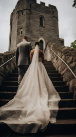 Bride and Groom in Medieval Castle - Timeless Love