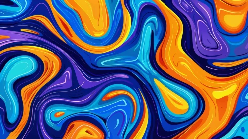 Modern Abstract Painting with Marbled Texture