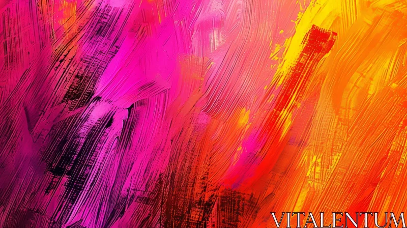 AI ART Expressive Abstract Painting - Colorful Artwork