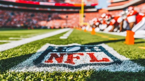 NFL Logo on Field: Vibrant Image Capture