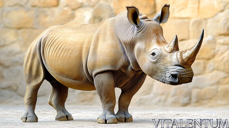 AI ART Powerful Rhinoceros Profile