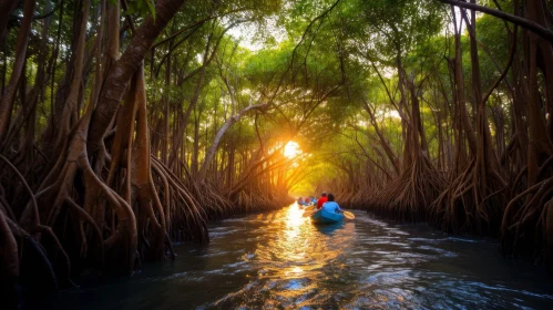 Golden Glow Kayaking in Mangrove Forest