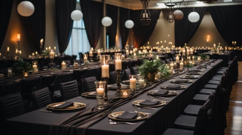 Luxurious Dark-Themed Event with Midwest Gothic Influence