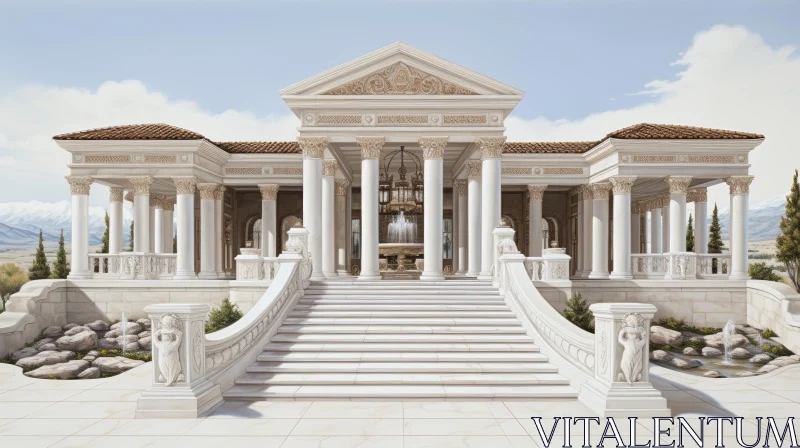 Luxurious Mansion with Classical Architecture AI Image