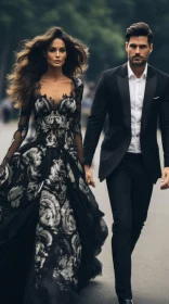 Romantic Elegance: Man and Woman in Formal Attire