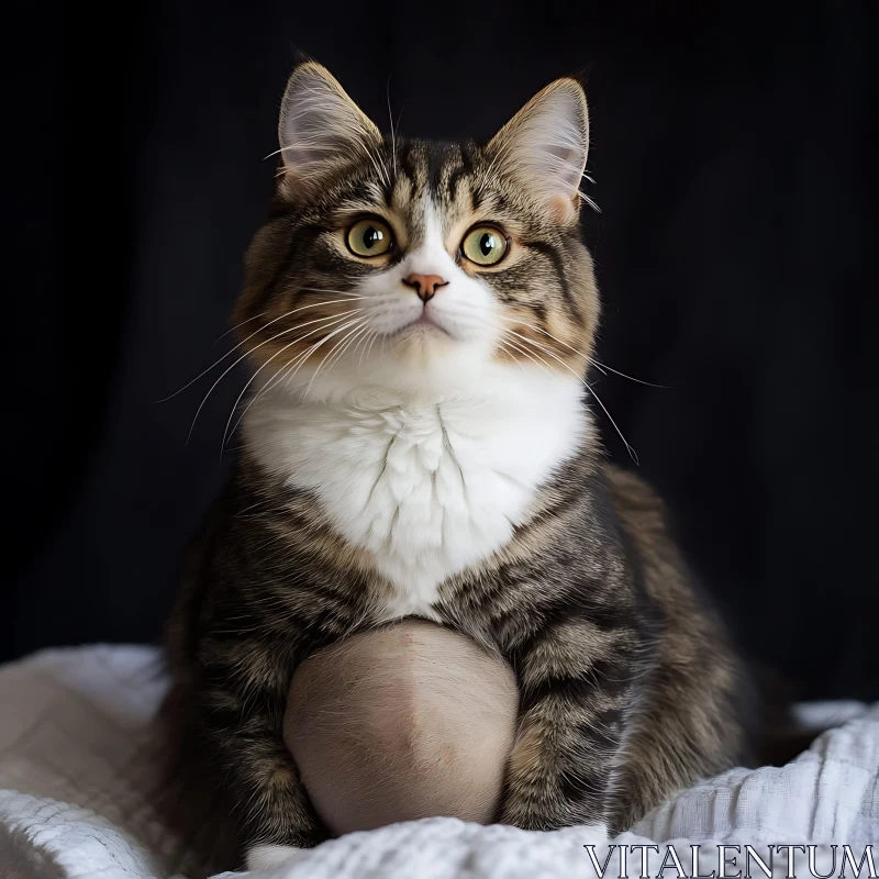 Detailed Tabby Cat Portrait AI Image