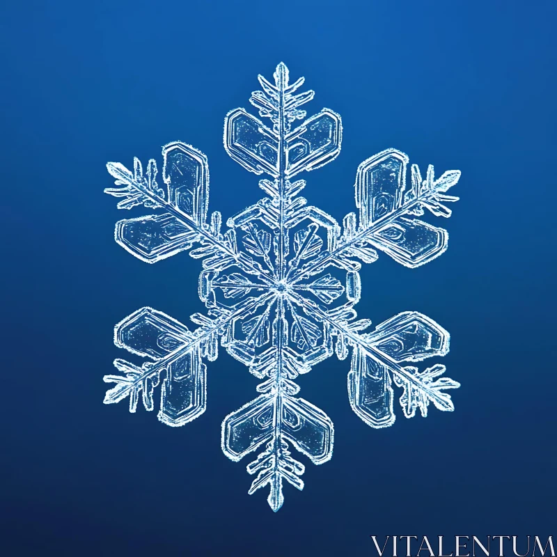 Symmetrical Ice Crystal Formation AI Image