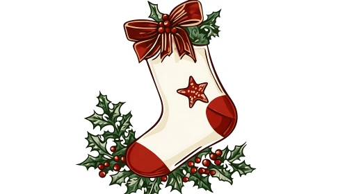 Christmas Stocking Filled with Holiday Cheer