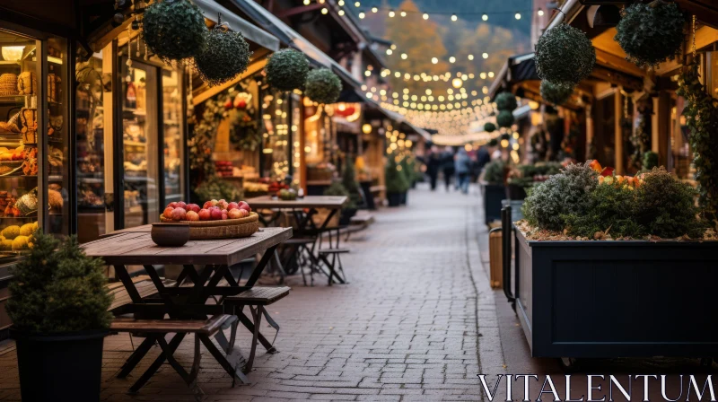 AI ART Captivating Christmas Alleyway: A Romantic Landscape of Consumer Culture