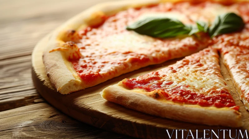 Delicious Pizza on a Wooden Cutting Board | Food Photography AI Image