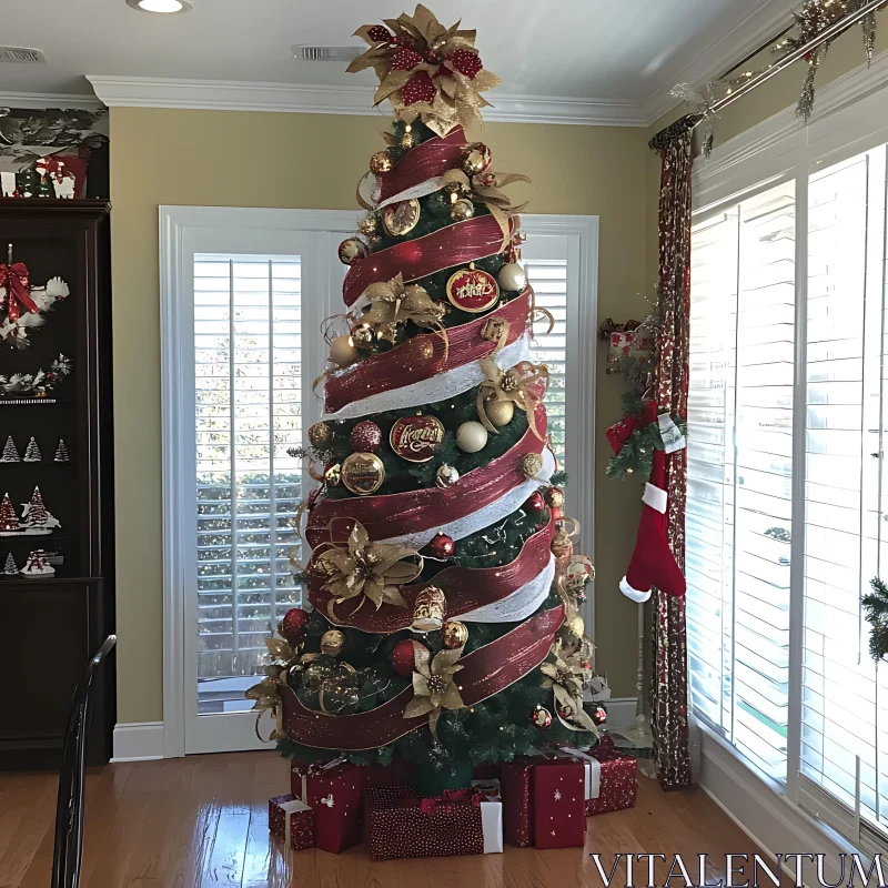 AI ART Decorative Christmas Tree and Festive Ambiance