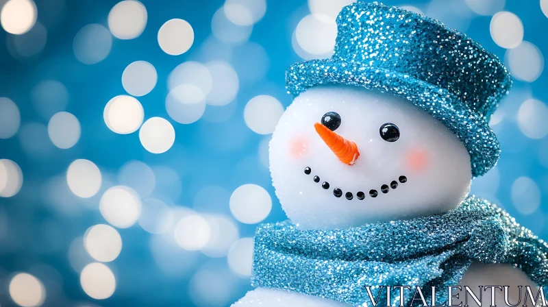 AI ART Festive Snowman in Winter Wonderland