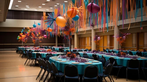 Colorful Prairiecore Room with Balloon Decorations