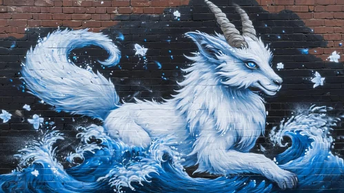 Stunning Mural of a Majestic Horse-Like Creature in Melbourne