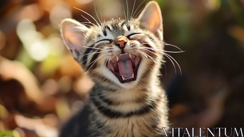 AI ART Joyful Laughing Kitten Photograph