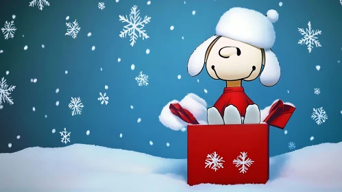 Winter Cartoon Character Pops from Festive Gift Box