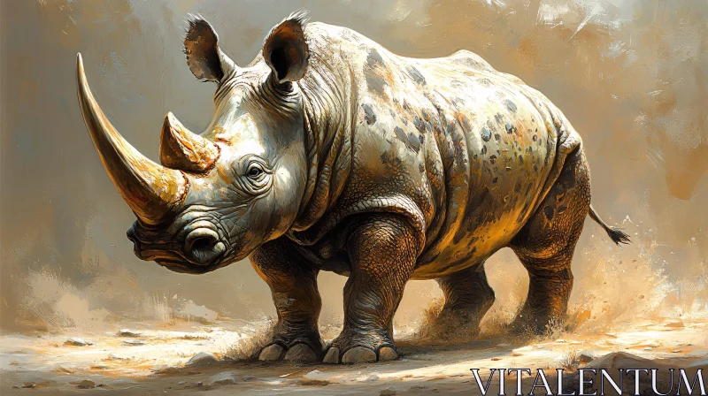 AI ART Rhinoceros Painting