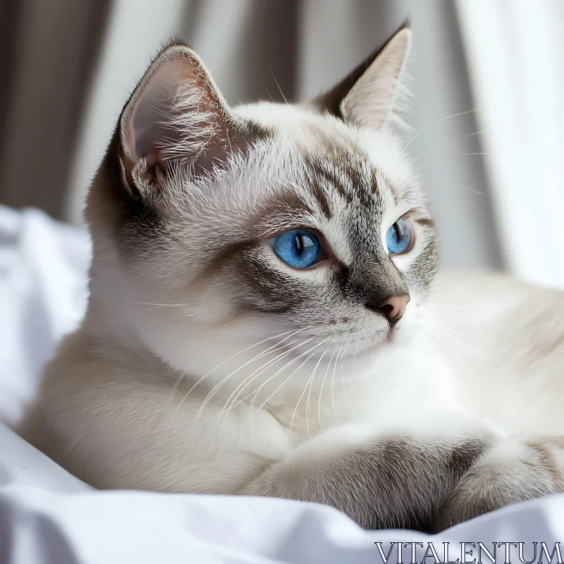 Majestic White Feline AI Image