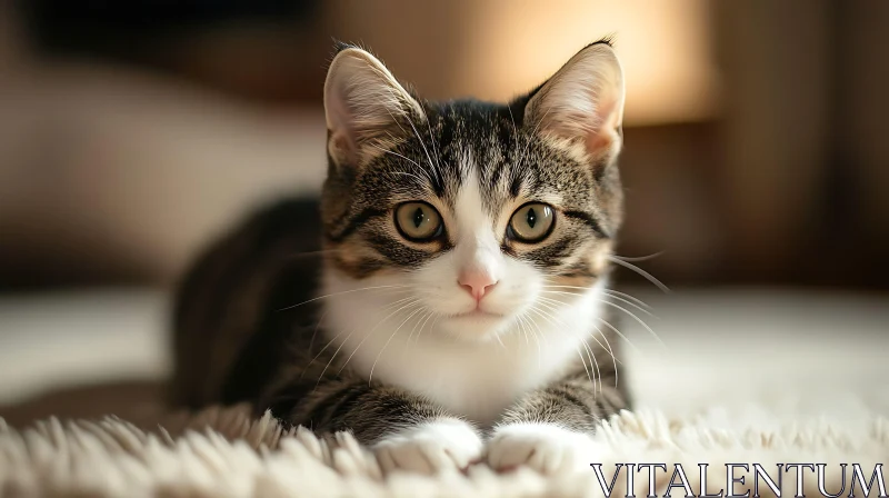 Charming Kitten with Expressive Eyes AI Image