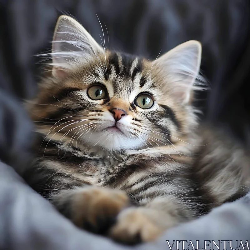 Charming Kitten Portrait AI Image