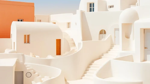 Ethereal White City: A Captivating Blend of Sculptural Aesthetics and Exotic Landscapes