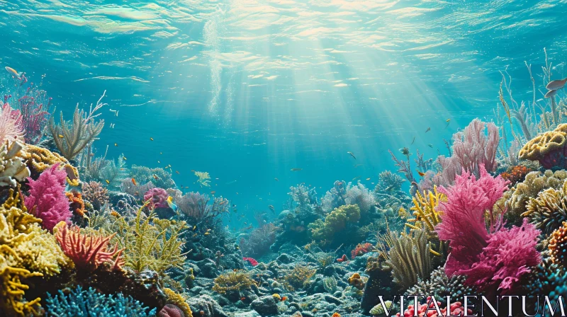 Vibrant Coral Reef - A Captivating Underwater World AI Image