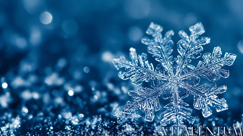 AI ART Intricate and Delicate Snowflake Close-Up