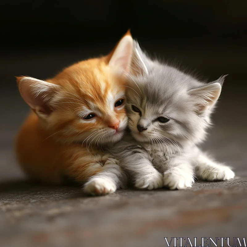 Cute Furry Companions Cuddling AI Image