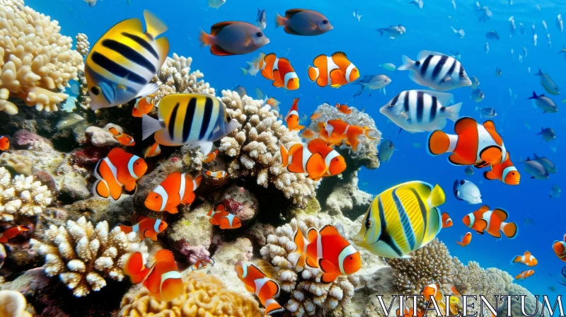 Colorful Coral Fish Swimming in a Mesmerizing Sea | 32k UHD Image AI Image
