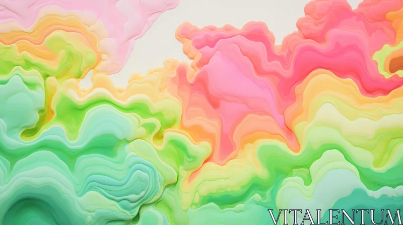 Colorful Smoke Waves | Abstract Art AI Image