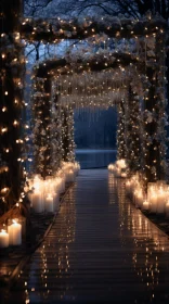 Enchanting Candlelit Pathway by the Lake | Fantasy-inspired Atmosphere