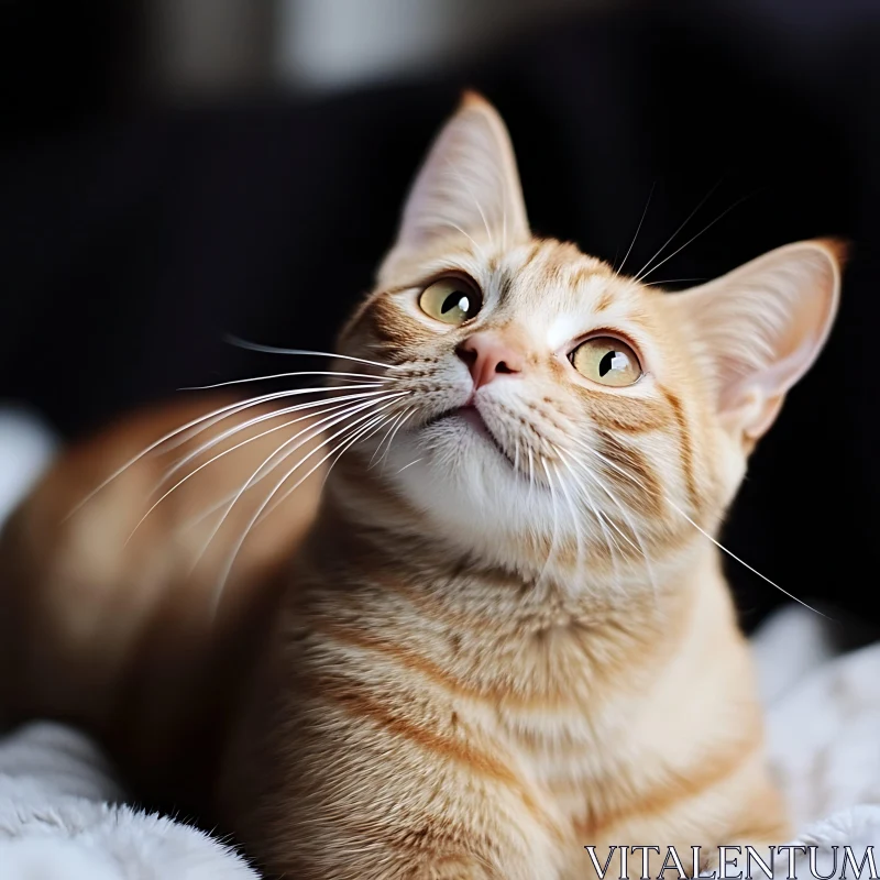 Ginger Cat with Striking Golden Eyes AI Image